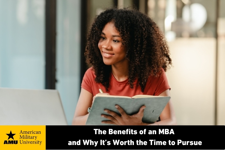 benefits-of-an-mba MBA student taking notes