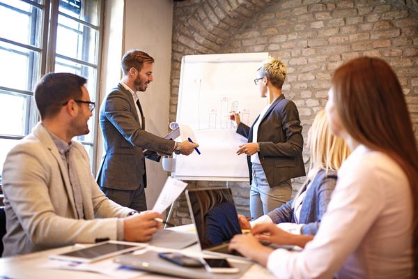 business administration professionals in meeting