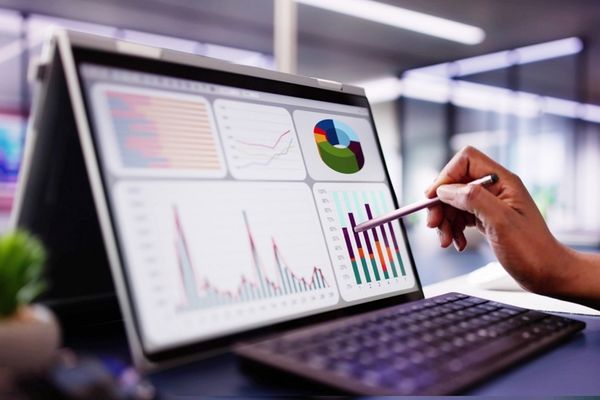 business analytics on tablet