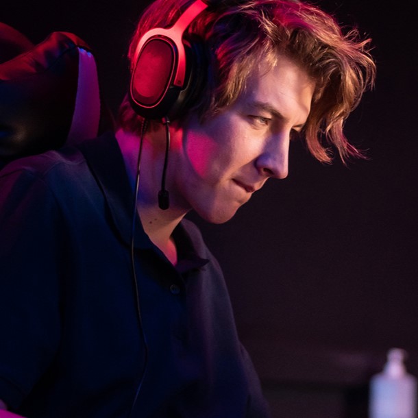 esports student wearing headset