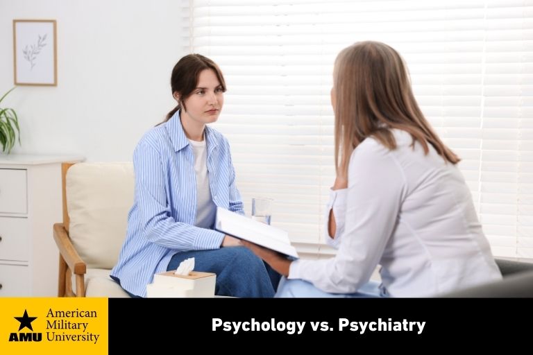 psychologist speaking with patient