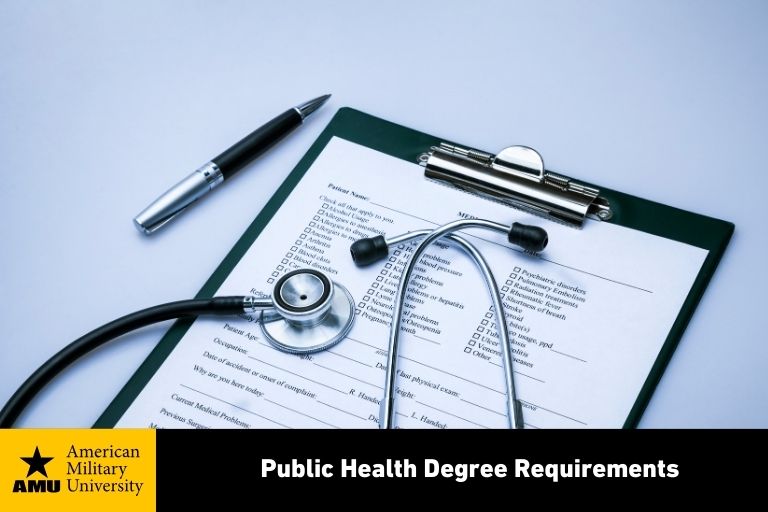 public health document and stethoscope