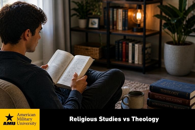 student studying theology
