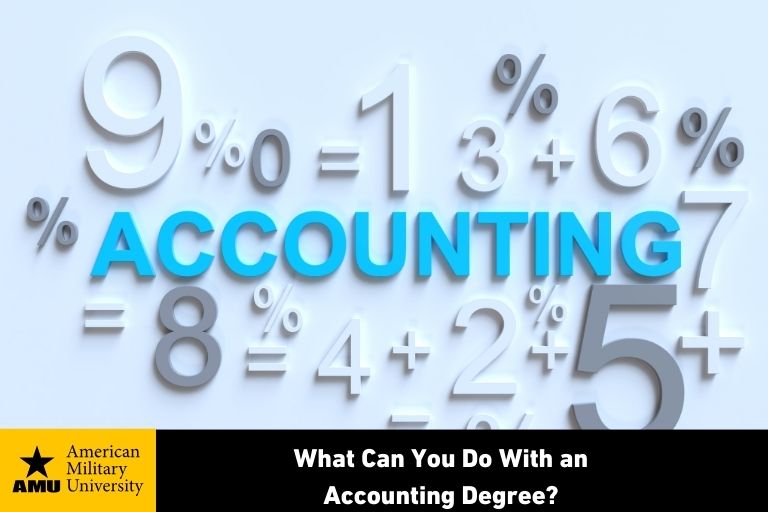 numbers and mathematic symbols surrounding the word accounting