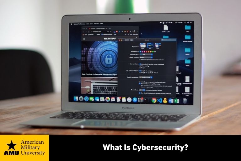 what-is-cybersecurity cybersecurity program on laptop screen