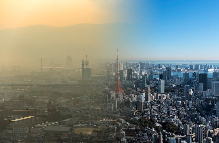 environmental science smog over city