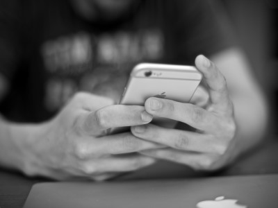 person holding cell phone